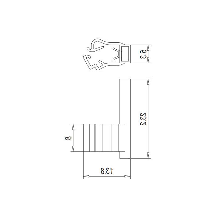 IO-Link 附件、电缆标记套管、夹紧范围3-5mm、可拆式、9ACC11